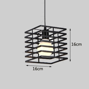 Open image in slideshow, Black LED iron pendant lights indoor lighting corridor
