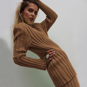 Open image in slideshow, Woman Wear Solid Color Two-piece Sweater
